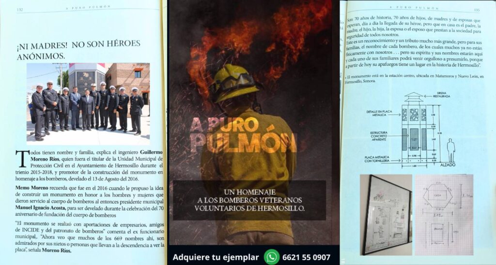 “Nuestros bomberos tienen nombre y están forjados como este monumento, con alma, con carácter, con sentimientos, con concreto, con acero y con fuego”