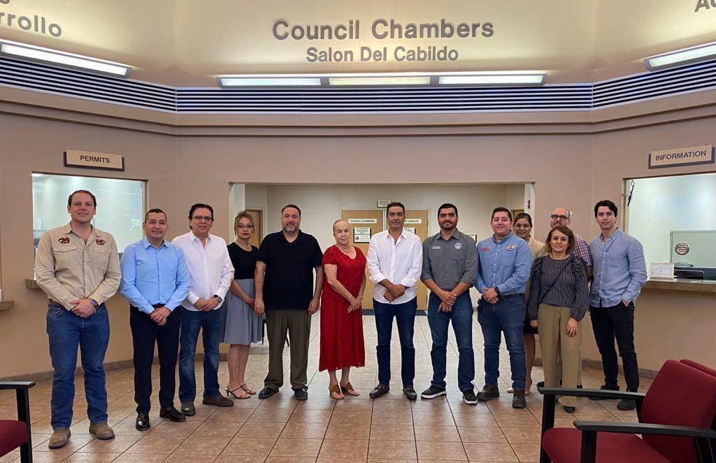 Se reúnen integrantes de COPARMEX con alcaldesa de San Luis, Arizona, para abordable el tema de los retos ante la obra de ampliación de la Aduana de San Luis