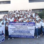 Manifestación de trabajadores del Poder Judicial Federal en Hermosillo.