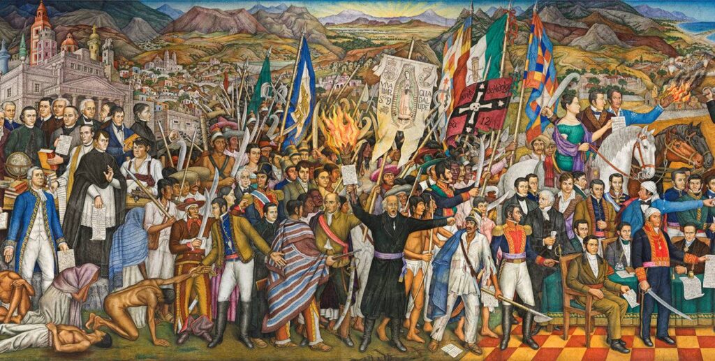 El simbólico Retablo de la Independencia de Juan O'Gorman, de los más conocidos, en el Museo Nacional de Historia de la Cdmx.